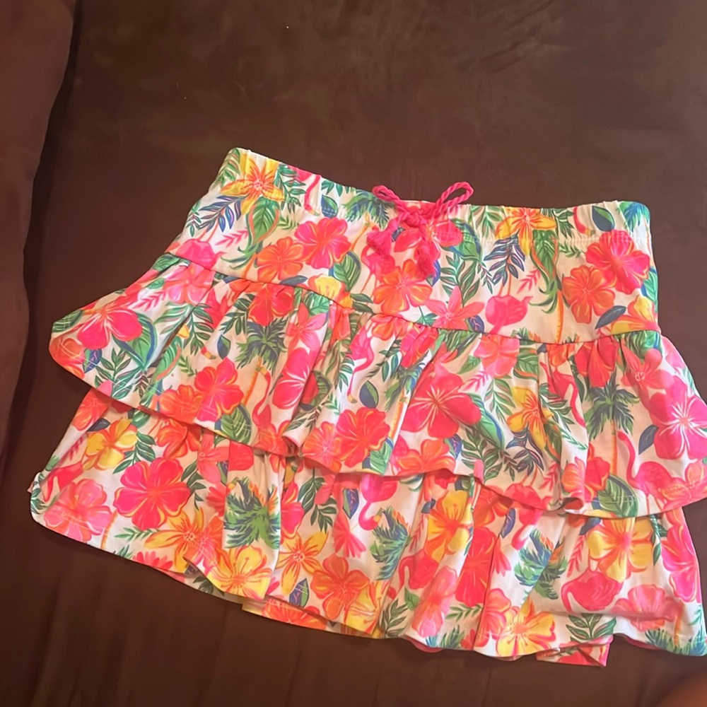Tommy Bahama Kids Floral Skirt - Pink and Yellow